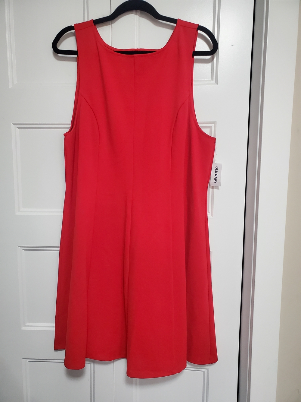 Old Navy Red Sleeveless A-Line Midi Dress XL Basic Business Casual